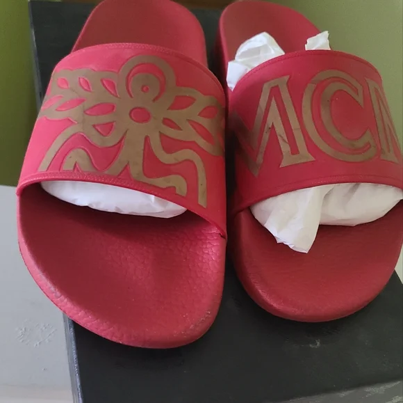 MCM | Shoes | Mcm Slides Size 43 Color Red | Poshmark display picture 2